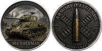 United States M4 SHERMAN Armored Legends of World War II 1 Oz Silver Coin 1$ USA 2026 -