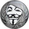 Cook Islands 5 Dollars GUY FAWKES MASK Anonymous V for Vendetta 1 Oz Black Proof Silver Coin 5$ Cook Islands 2016 -