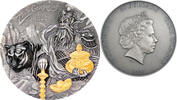 Cook Islands 20 Dollars ZHAO GONGMING Gilded Asian Mythology 3 Oz Silver Coin 20$ Cook Islands 2021 -