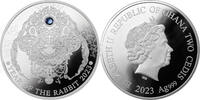 Ghana 2 Cedis YEAR OF THE RABBIT Lunar Year 1/2 Oz Silver Coin 2 Cedis Ghana 2023 -