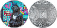 Cook Islands 20 Dollars MONA LISA Graffiti Art 3 Oz Silver Coin 20$ Cook Islands 2023 -