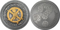 20 Dollars ANTIKYTHERA MECHANISM Archeology Symbolism Antiqued Gilded 3 Oz Silver Coin 20$ Cook Islands 2023 Antique Finish