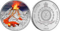 Niue 5 Dollars VOLCANO Forces of Nature 2 Oz Silver Coin 5$ Niue 2023 -