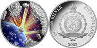 Niue 5 Dollars METEORITE Forces of Nature 2 Oz Silver Coin 5$ Niue 2023 -