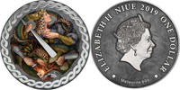 Niue 1 Dollar LEGEND OF NIBELUNGS Iron Meteorite Muonionalusta 1$ Niue 2019 -