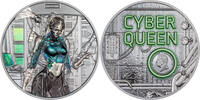 Cook Islands 20 Dollars CYBER QUEEN Rebirth 3 Oz Silver Coin 20$ Cook Islands 2024 -