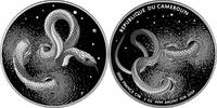 Cameroon 2000 Francs SNAKE Herpeton Proof 2 Oz Silver Coin 2000 Francs Cameroon 2024 -