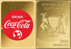 Chad 3000 Francs DISC COCA COLA Through the Decades 1/500 Oz Gold Coin 3000 Francs Chad 2023 -