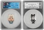 Niue 5 Dollars RIC FLAIR Blue Robe Chibi Autographed Graded PCGS Proof Ultra Cameo 70 2 Oz Silver Coin 5$ Niue 2023 -