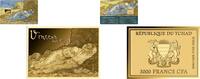 Chad 3000 Francs MITTAGSRAST Vincent Van Gogh 1/1000 Oz Gold Coin 3000 Francs Chad -