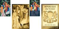 Chad 3000 Francs FOUR GIRLS Macke 1/1000 Oz Gold Coin 3000 Francs Chad -
