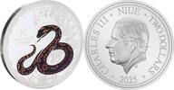2 Dollars YEAR OF THE SNAKE 1 Oz Silver Coin 2$ Niue 2025 Proof