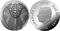 5 Dollars SNAKE Lunar Year 2 Oz Silver Coin 5$ Niue 2025 Prooflike