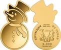 Chad 3000 Francs SNOWMAN 1/1000 Oz Gold Coin 3000 Francs Chad 2024 -