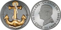 10 Dollars ANCHOR ROUGH STORMS Journey 2 Oz Silver Coin 10$ Cook Islands 2025 Black Proof