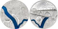 20 Dollars WASHINGTON Tiffany Art Metropolis 3 Oz Silver Coin 20$ Palau 2025 Proof