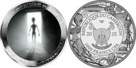 ALIEN IN DOOROPENING We are not Alone 2 Oz Silver Coin 2000 Francs Cameroon 2025 Proof