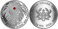 Ghana 2 Cedis HORSE Lunar Year 1/2 Oz Silver Coin 2 Cedis Ghana 2026 -