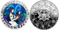 Ghana 5 Cedis ARIES Anime Zodiac 1 Oz Silver Coin 5 Cedis Ghana 2025 -