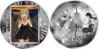 SCREAM AI-nime Art Masterpieces Silver Coin 500 Francs Cameroon 2025 Proof