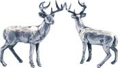 WHITE TAILED DEER 5 Oz Silver Statue -