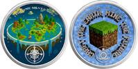 Niue 2 Dollars FLAT EARTH Craft the Earth Mine the Future Terra 1 Oz Silver Coin 2$ Niue 2025 -