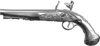 Samoa 5 Dollars FLINTLOCK PISTOL George Washington 3D 2 Oz Silver Coin 5$ Samoa 2025 -