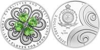 2 Dollars FOUR-LEAF CLOVER Crystal Coin 1 Oz Silver Coin 2$ Niue 2025 Proof