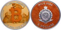 Niue 2 Dollars CRYPTOKITTEN Bitcoin 1 Oz Silver Coin 2$ Niue 2024 -
