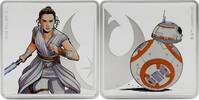 REY AND BB-8 Star Wars Allies 1 Oz Silver Medal 2025 -