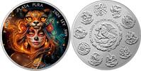 DIA DE LOS MUERTOS Ocelotl Warrior Libertad 1 Oz Silver Coin Mexico 2024 BU - Brilliant Uncirculated