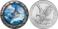 United States 1 Dollar YAMATO Famous Ships 1 Oz Silver Coin 1$ USA 2025 -