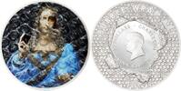 20 Dollars SALVATOR MUNDI Bubble Wrap Art 3 Oz Silver Coin 20$ Cook Islands 2025 Proof
