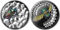 Liberia 25 Dollars SCARABEO Éntoma Colored 2 Oz Silver Coin 25$ Liberia 2025 -