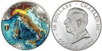 10 Dollars REPUBBLICA ITALIANA 2 Oz Silver Coin 10$ Cook Islands 2025 Proof