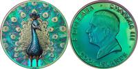 5 Dollars PEACOCK Spectrum 1 Oz Silver Coin 5$ Cook Islands 2025 Proof