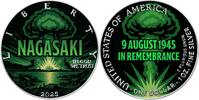 United States 1 Dollar NAGASAKI Liberty 1 Oz Silver Coin 1$ USA 2025 -
