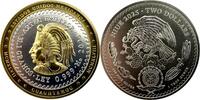 Niue 2 Dollars AZTEC EMPEROR CUAUHTÉMOC Gilded 1 Oz Silver Coin 2$ Niue 2025 -