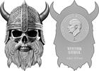 Ghana 5 Cedis VIKING SKULL 1 Oz Silver Coin 5 Cedis Ghana 2025 -