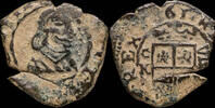 SPANISH MONARCHY  1661, 8 Maravedis Hammered Philip IV, Granada Mint - 18 mm / 1.69 gr. VF
