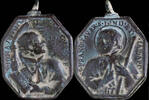 RELIGIOUS MEDALS  Religious medal XVI-XVII centuries, San Ignacio / San Francisco Javier - 30x37 m VF