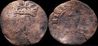 SPANISH MONARCHY  4 Maravedís Joana and Charles, Santo Domingo Mint - 24 mm / 2.02 gr. VF