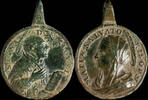 RELIGIOUS MEDALS  Religious medal XVI-XVII centuries, S. Ignacio Loyola/Mater Salvatoris-27x20 mm. VF