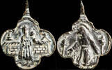 RELIGIOUS MEDALS  Religious Medal XVI-XVII, Siglos XVI-XVII, S. Francisco / V. Loreto - 21x17 mm VF