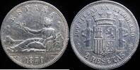 SPANISH MONARCHY  1870, 2 Pesetas Spanish First Republic (* 74) - 27 mm / 9.67 gr. VF