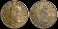 SPANISH MONARCHY 1912, 1 Centimo Alfonso XII (Estrella 2) - 15 mm / 1.04 gr. -