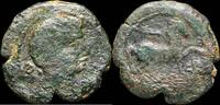 IBERIAN PUNIC REPUBLICAN  Ancient Hispania - Kese Tarraco (Tarragona) Ae Semis - 21 mm / 4.78 gr. VF