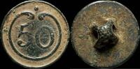 MILITARY BUTTONS  Button Military French, Regiment 50, Napoleonic Wars - 16 mm. VF