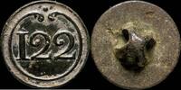 MILITARY BUTTONS  Button Military French, Regiment 122, Napoleonic Wars - 15 mm. VF