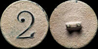 MILITARY BUTTONS  Button Military Spanish, Regiment 2, Independence War - 22 mm. VF